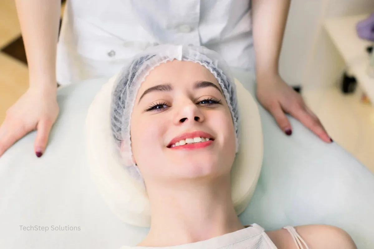 young pretty smiling woman before the facial treat