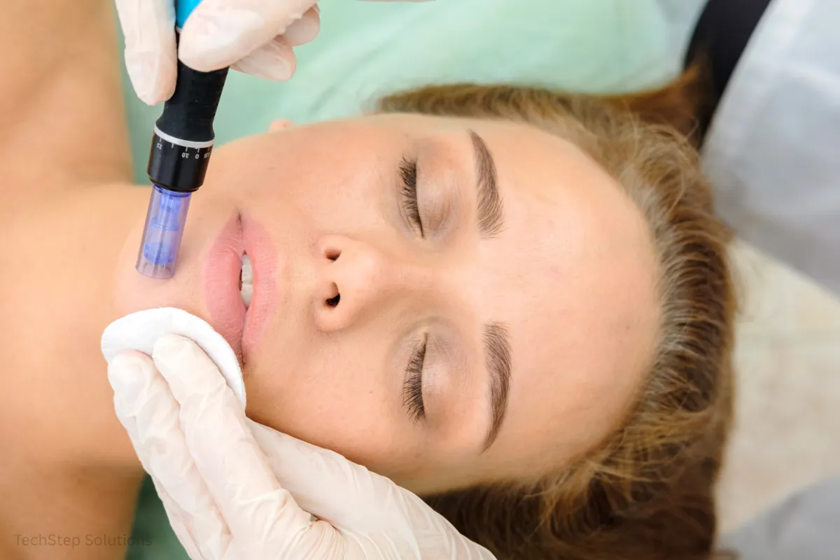 before after microneedling