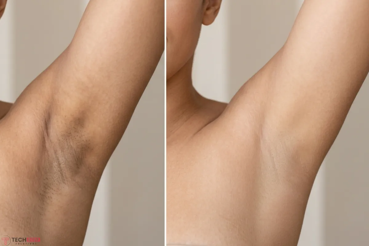 underarm bleaching before after
